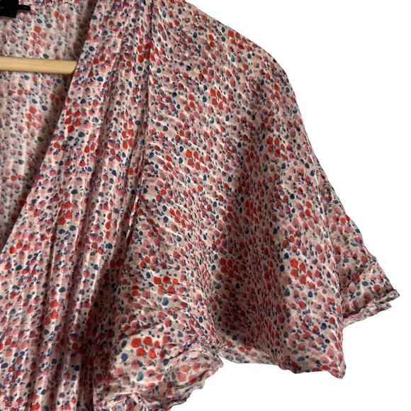 Hatch The Margarette Maternity Printed Flutter Sleeve V-Neck Maxi Dress Size S - Picture 9 of 14